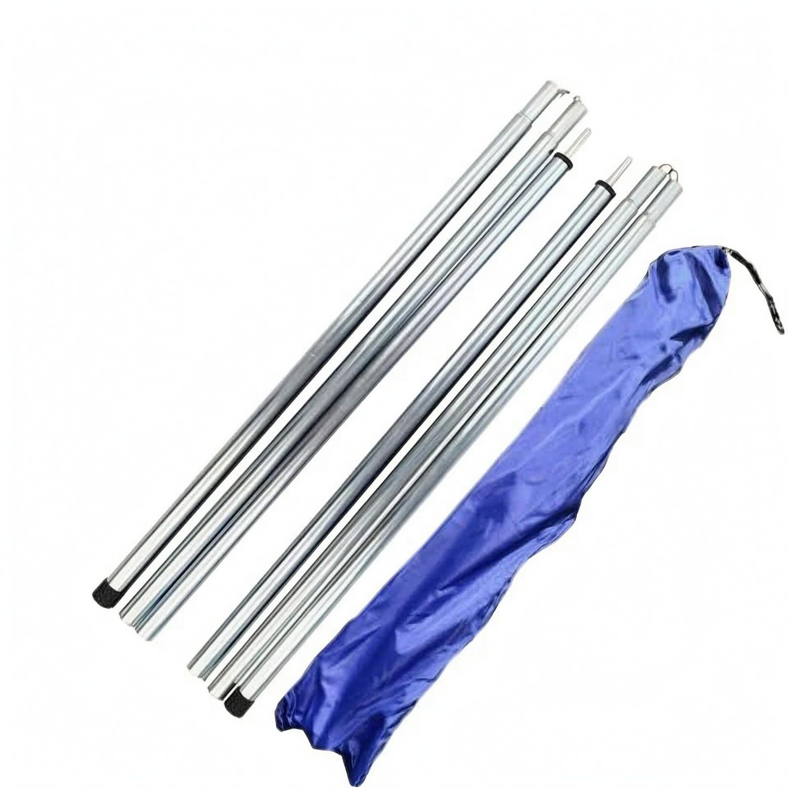 Galvanized Iron Tent Support Poles Storage Bag Extendable Support Poles 16 Mm Extendable Shelter Pole Silver Metal Finish, 1.5M, Iron-image-25