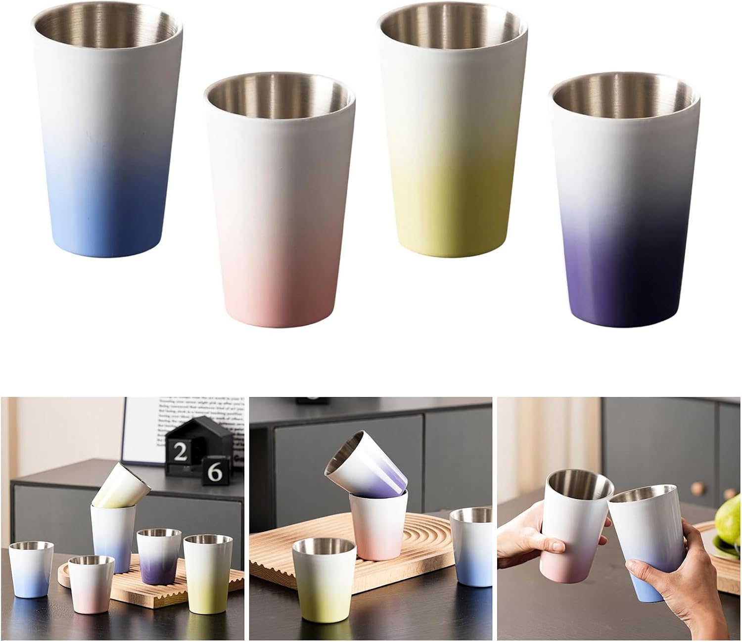 Wall Mug for Outdoor Camping Stainless Steel Beverage Drinking Cup Water Glass for Home Outdoor Travel Mug