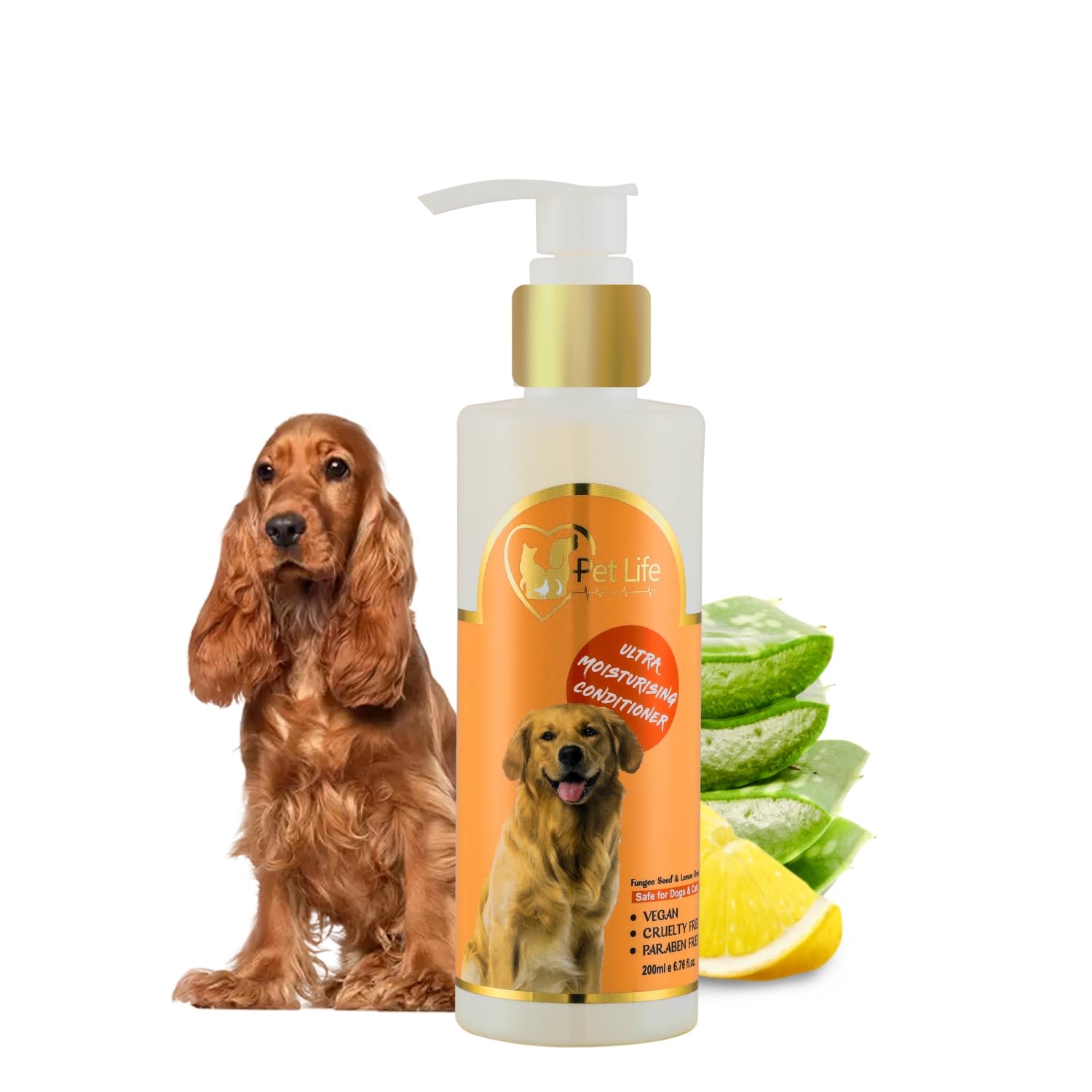 Pet Life Organic Ultra Moisturising Dog Conditioner for Cocker Spaniel Dog & Puppy | Shiny & Healthy Coat | Silky, Soft & Smooth Hair Suitable for All Type of Dog, Paraben Free – 200ml (B0C7NFGS6K) Amazon Price History, Amazon Price Tracker