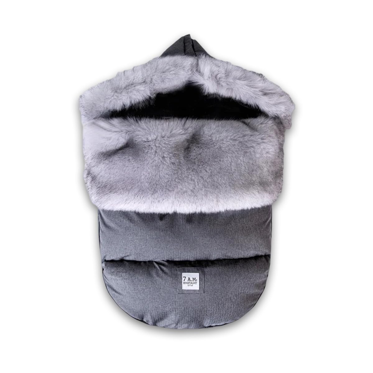 7 A.M. 7AM Enfant Universal Stroller Footmuff - Water Repellent Winter Bunting Bag for Strollers & Car Seats, Soft Micro-Fleece & Plush Lined Stroller Footmuff for Baby Boy & Girl | TundraPOD Heather Grey Dark 0 - 18 M