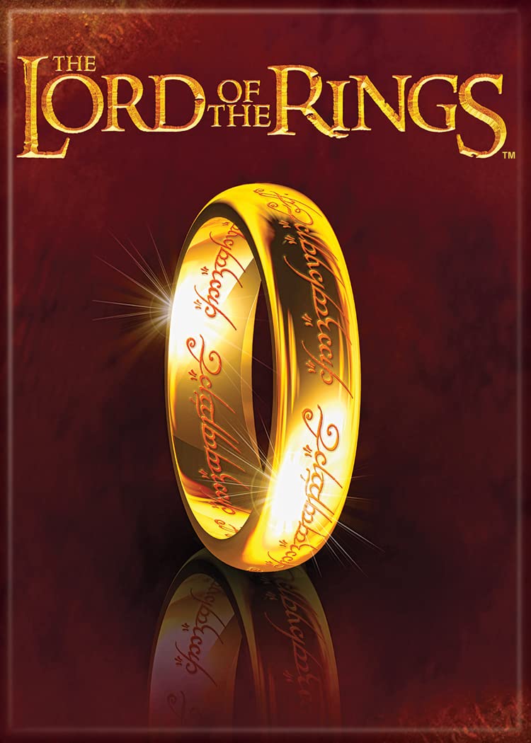 Ata-Boy Boys Multicolor Ata- Lord Of The Rings One Ring 2.5" X 3.5" Magnet For Refrigerators And Lockers