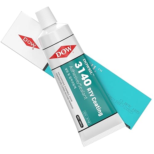 Miniatura 7 de 3140 RTV Sellador de silicona de tubo de 1.8 onzasadhesivo resistente a altas temperaturas, impermeable, aislante para reparación de sellos de