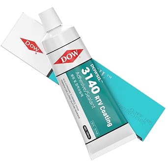 3140 RTV 1.8 oz أنبوب سيليكون مانع التسرب/لاصق مقاومة درجات الحرارة العالية، مقاوم للماء، عازل لإصلاح أختام الأجهزة المنزلية، الإلكترونيات، السيارات، الختم الصناعي.