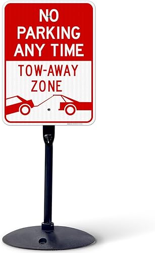 Miniatura 11 de Letrero de "No Parking Any Time", 10 x 14 pulgadas, aluminio 040 libre de óxido, resistente a la decoloración, fabricado en Estados Unidos