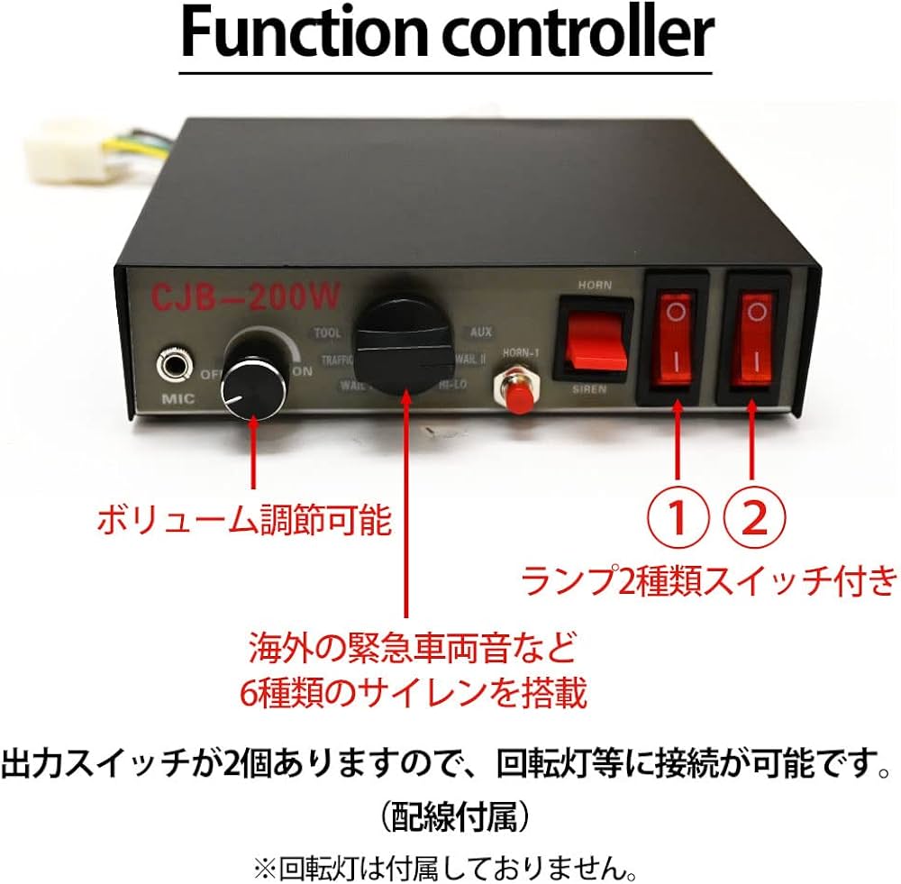 Amazon.co.jp: 24V用 車載拡声器 ハイパワー 200W アンプ ハンドマイク