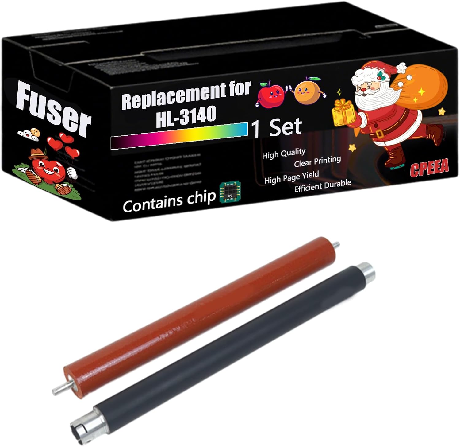 Compatible for Brother HL-3140 Fuser Roller Work for Brother HL 3140 3150 3170 DCP 9020 MFC 9130 9140 9330 9340 Printers, with Chip, High Yield 5000 Pages, Clear Printing (1 Set)