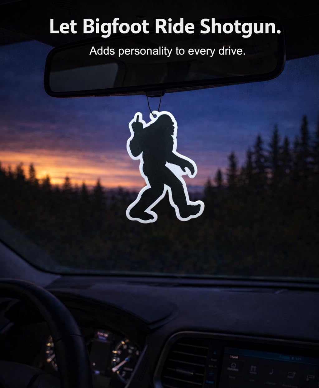 Bigfoot - Ambientador de coche con aroma a colonia, mantiene tu coche con un olor fresco y acogedor, aroma de coche de larga duración, accesorios colgantes de coche para hombres y mujeres (paquete de