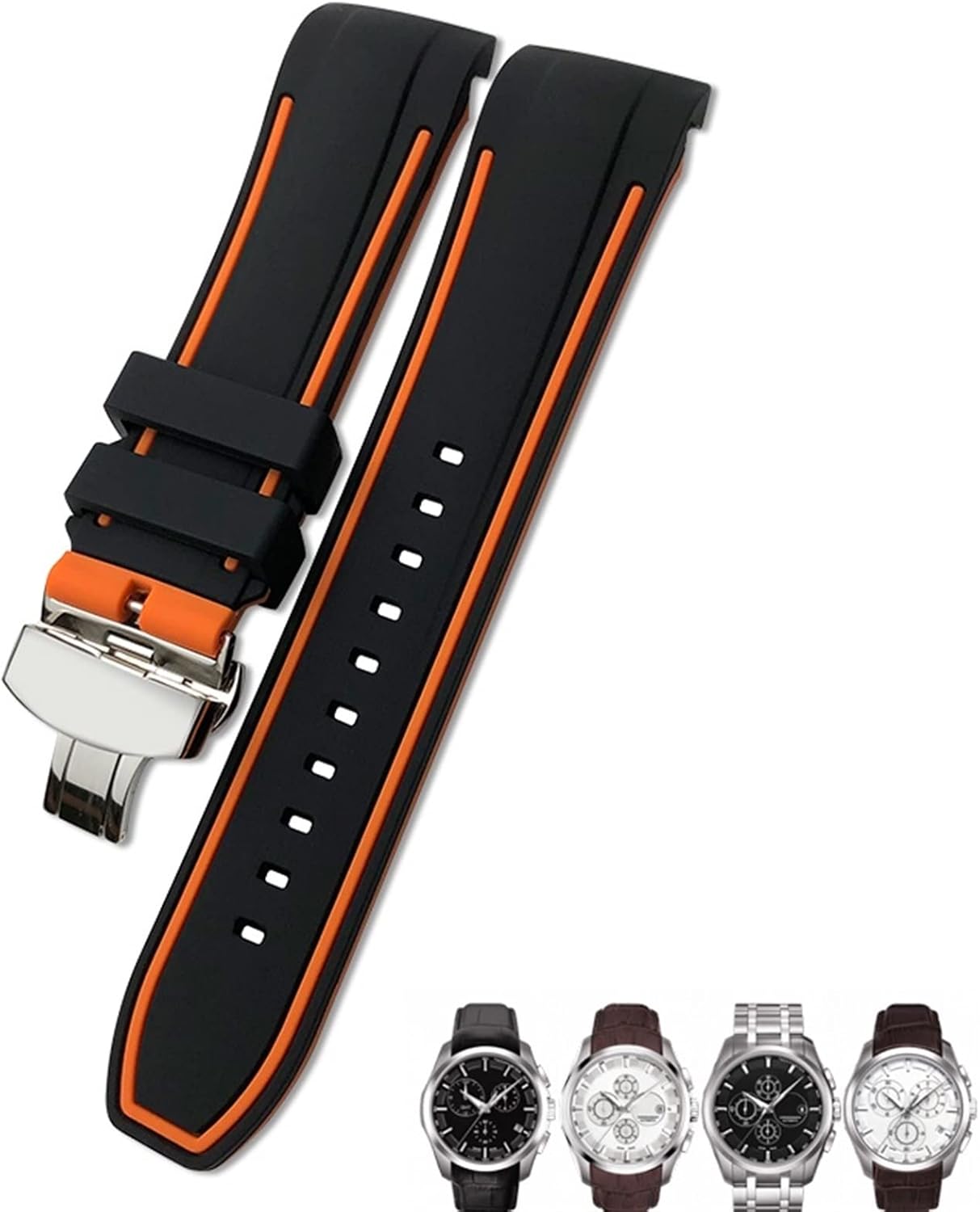 Best Online Companies Rubber 21 mm Watch Band Replacement PT6188-TT031-330_K0025053 main image 1
