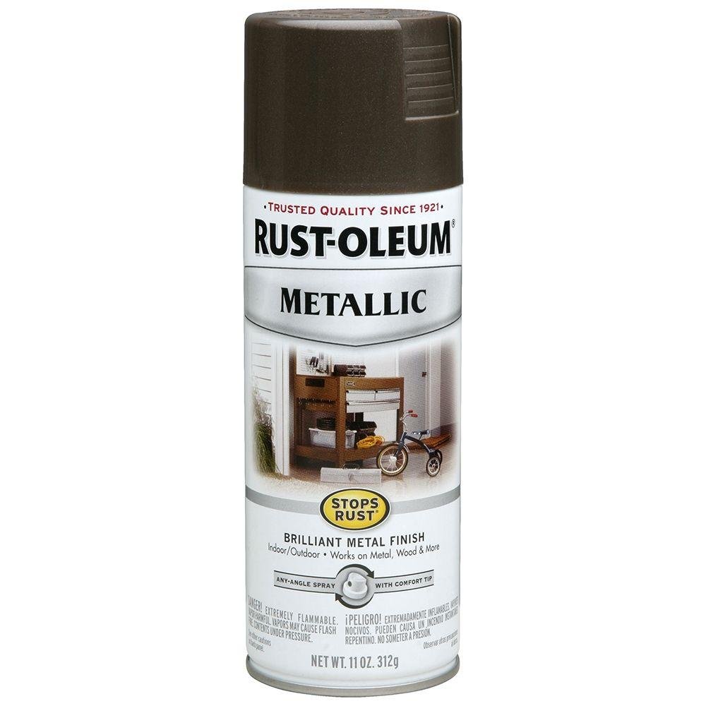 Rust-Oleum 7272830 Stops Rust Outdoor Metallic Finish Spray Paint (Dark Bronze, 312 grams)