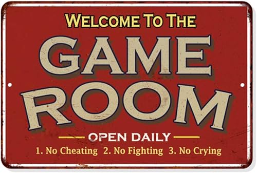 Letrero rústico para sala de juegos, decoración de pared, letreros para el hogar, decoración vintage, juegos, arcade, retro, videojuegos,