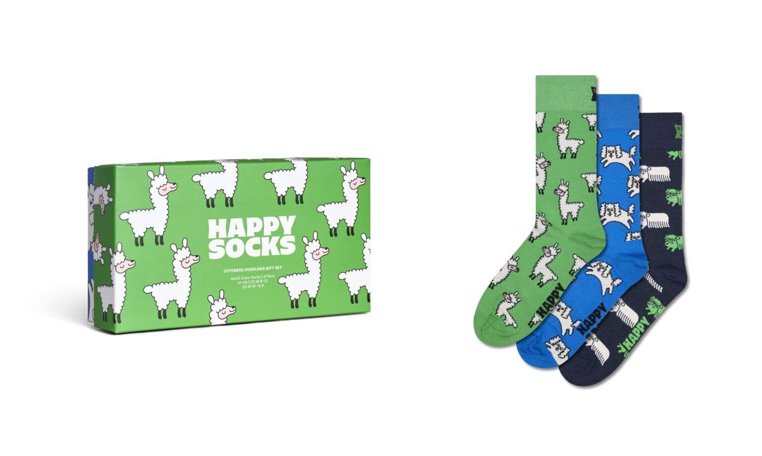Happy Socks Beatles Collaboration - The Hits Special Edition Gift Box 6-41-46, Coffret cadeau animaux 3 pieces, 41-46
