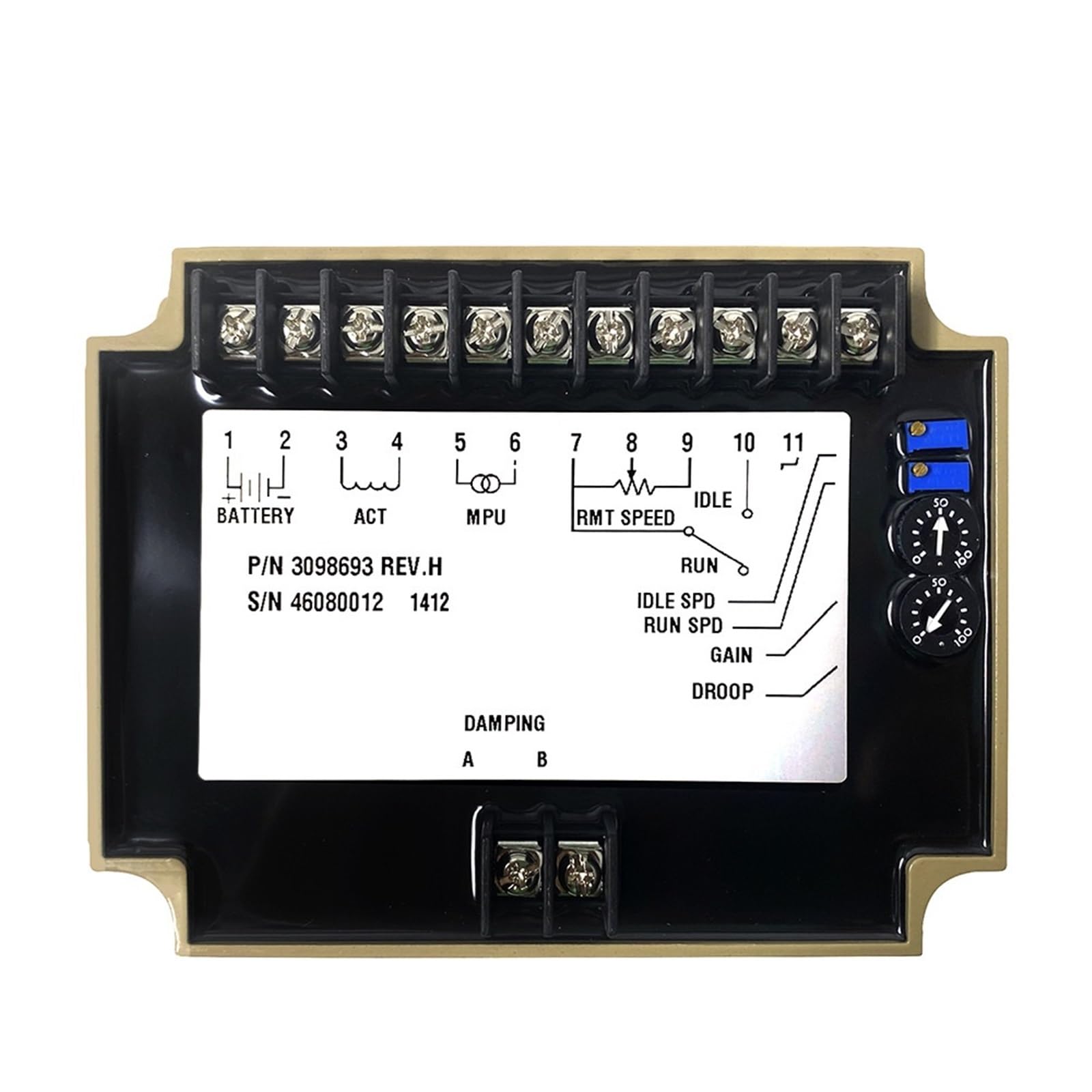 Contrôleur de vitesse 3098693 haute précision pour groupe électrogène - 4