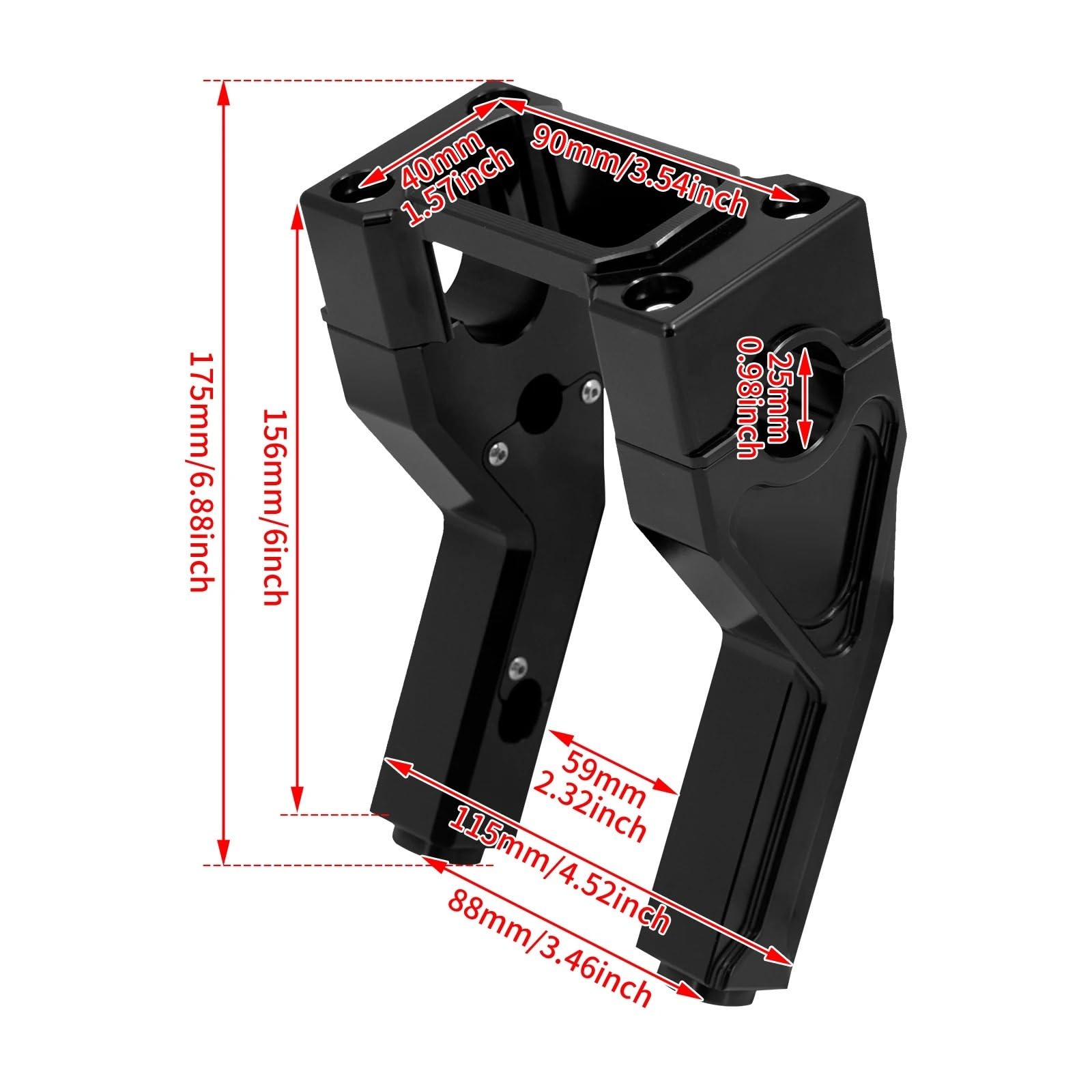 Wsporniki kierownicy Zacisk podwyższający kierownicę motocykla 6'' pasujący do Harley Softail Sport Glide Street Bob Riser zacisk(Handlebar Riser B)