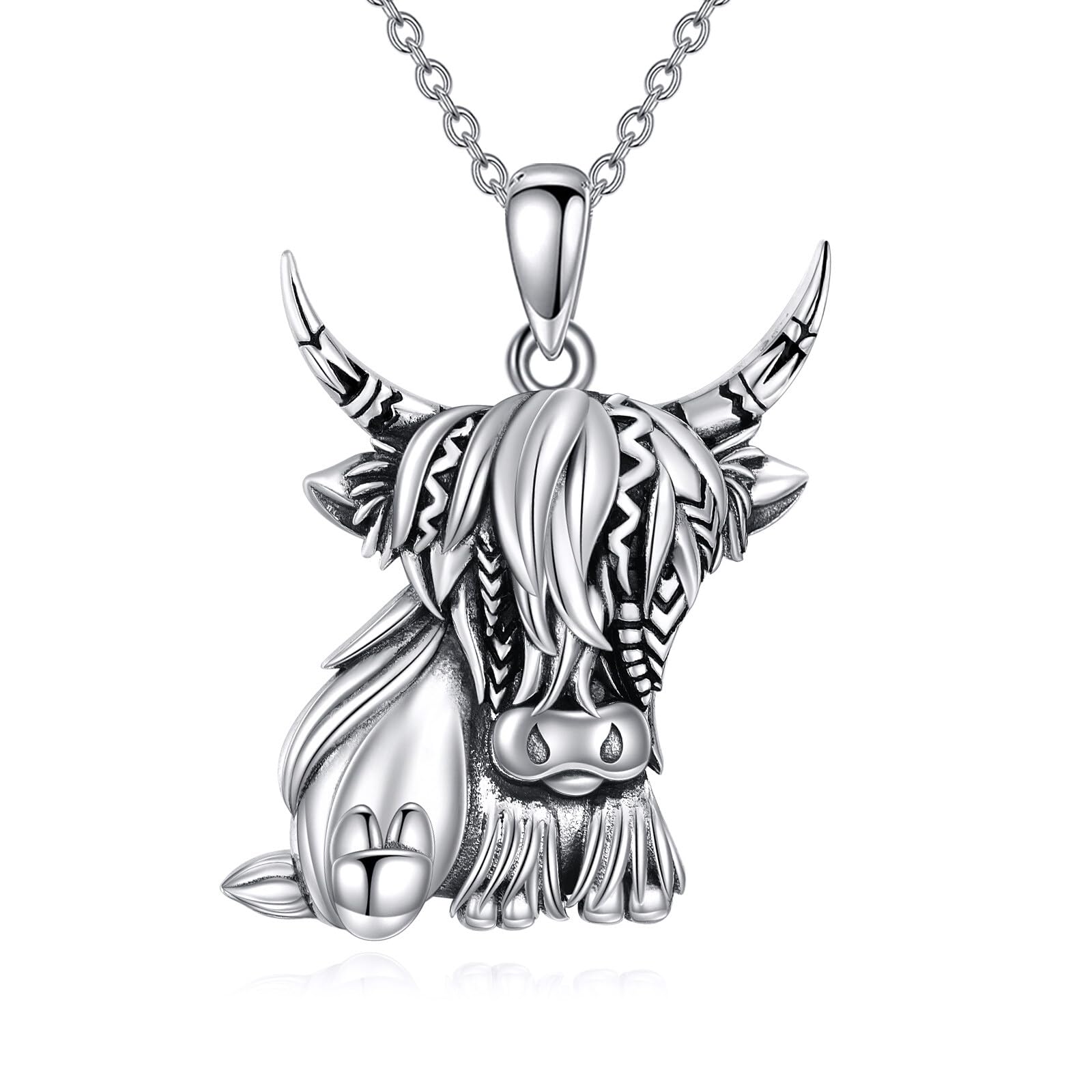 Collier vache d'Écosse VONALA, un symbole de douceur en argent 925 - 7