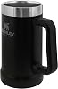 STANLEY Adventure Vacuum Beer Stein 0.7L - Travel Mug Keeps Drinks Cold for 7 Hours - Stainless Steel Thermal Cup with Handle - Dishwasher Safe - Matte Black