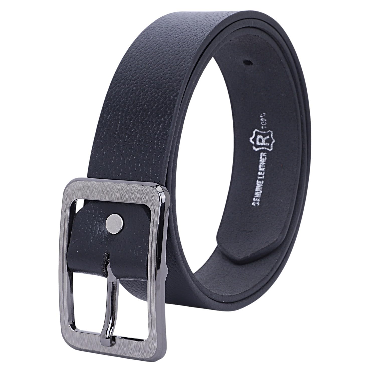 Men Genuine Leather Belt Formal and Casual Timeless Durability and Stylish Pin Buckle (Black) Belt-image-29
