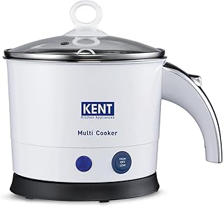KENT Kettle Multicooker Cum Steamer 1.2 liters 800W| Boiling of Water, Tea,Eggs, Instant Noodle Maker, Steaming idlis, Momos |Inner Stainless Steel without joint and welding & Cool Touch Outer Body
