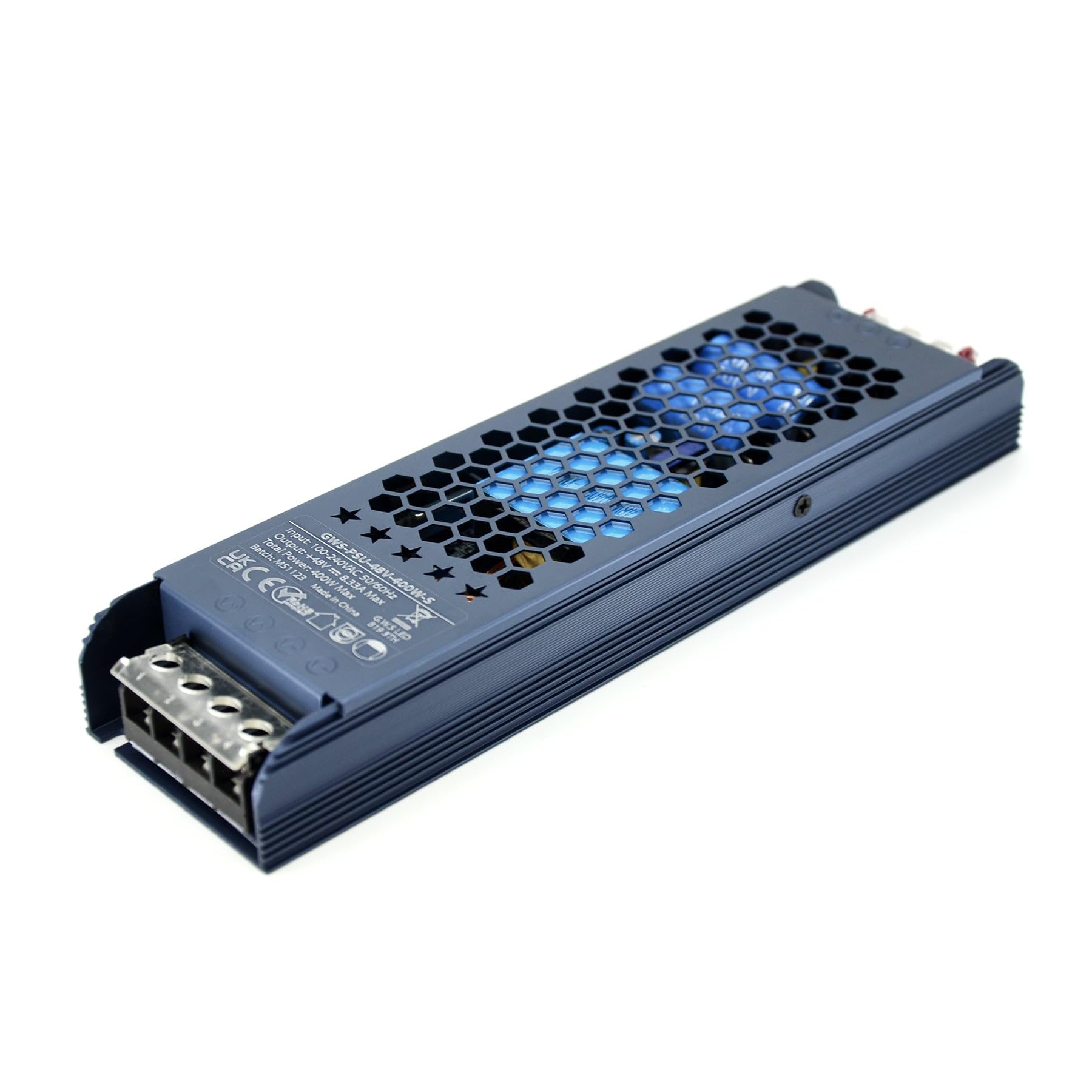 G.W.S® LED Driver Transformer Power Supply, Output DC48V 8.33A 400W, Input AC100-240V, IP20 Non-Waterproof For Indoor Use