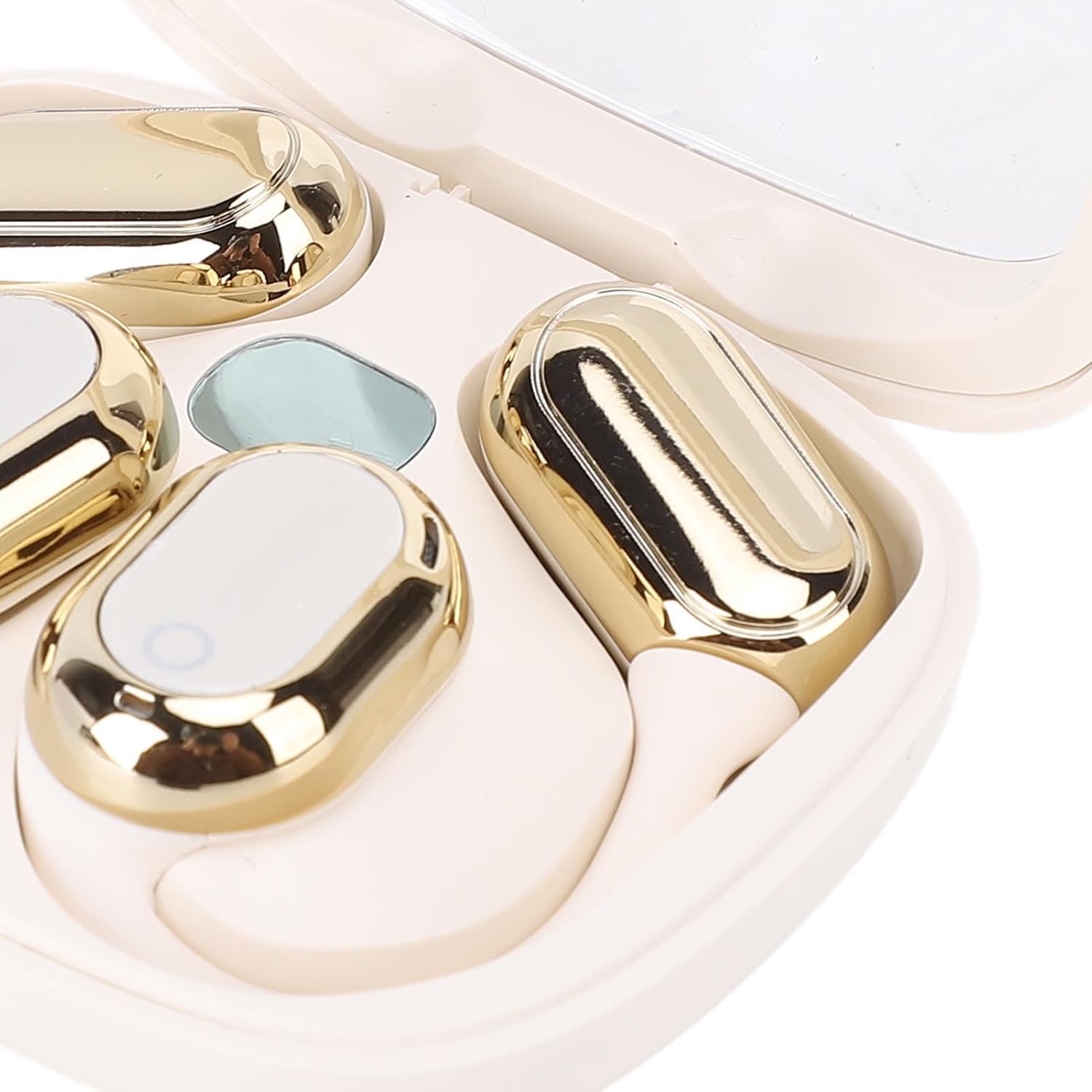 Sorandy AI Translation Earbuds, 140 Languages Real Time Translator Wireless Earbuds with 30 Hours Battery Life, Ideal for Travel, Learning (Beige Left: BL3Z 1562187 AA, Right: BL3Z 1562186)