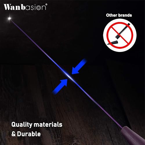 Miniatura 10 de Wanbasion Marbling - Juego de cuchillos de cocina de acero inoxidable chapado en titanio, juego de cuchillos de cocina profesional para