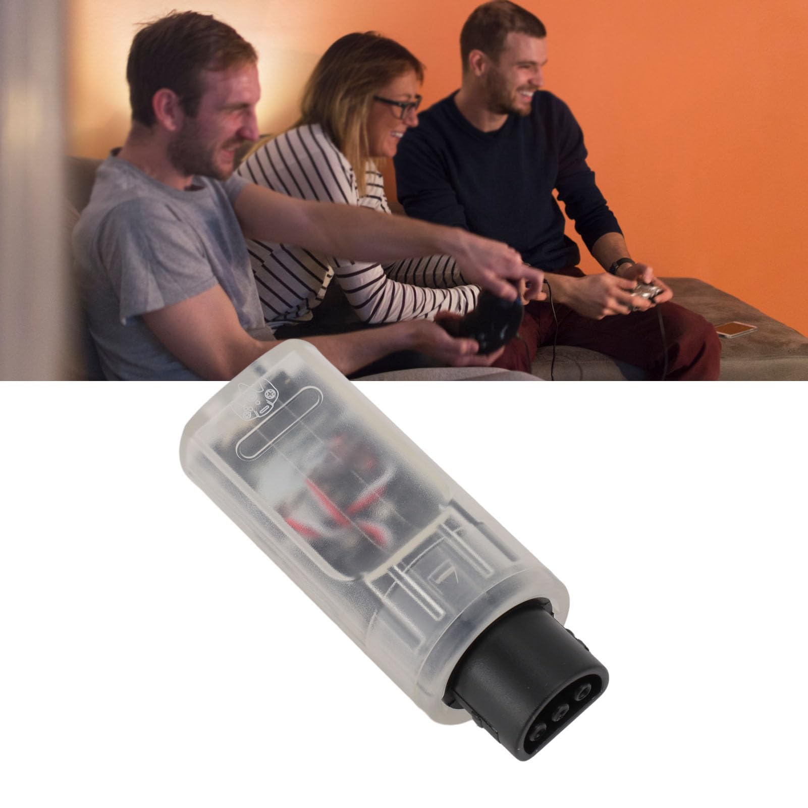 Kabelloser Multiplayer Controller Adapter für N64 Konsole, Geringe Latenz, Einfache Konfiguration, Series X S (Transparentes Weiß)