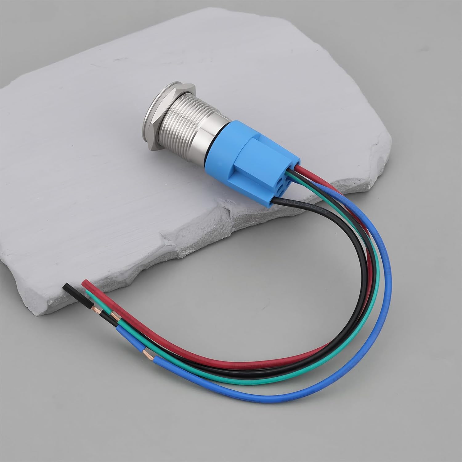 19mm Auto Emergency Hazard Warning Light Switch Red LED 22×47mm 12V for Car Emergency Warning Strobe Lights