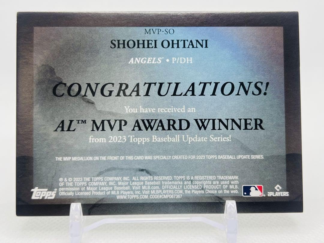 Amazon.co.jp: 2023 Topps MVP賞記念メダル 大谷翔平 RELIC UPDATE 