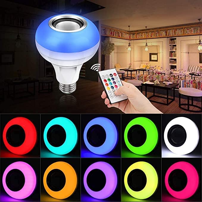 61dCv49ZCtL Sucheta Funiya Enterprises Smart Lighting Music Bulb with Bluetooth Speaker Music Color Changing , 3 in 1 12W B22 Led Bulb with Remote Control for Home Bedroom Living Room Party Decoration