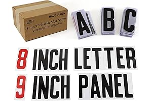 Changeable LED Marquee Letters, 8” Tall, Helvetica Font, Portable Flex Letters for...