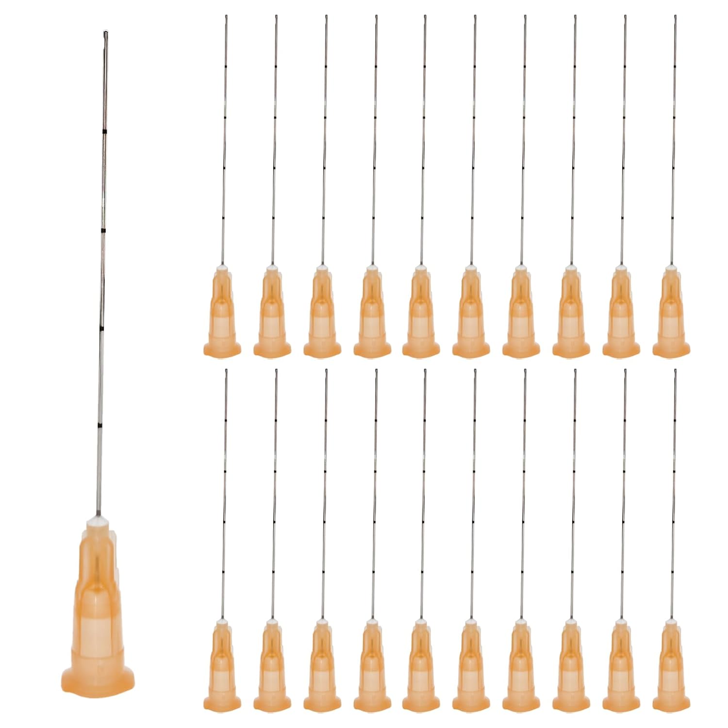 20pcs Professional Blunt Tips for Face Lifting,Individual Packaging for Lab (25G-50mm)