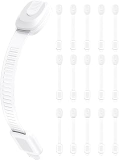Infinno 16 Pack Cabinet Locks Baby Proofing, Baby Proof Safety Locks for Childproofing Drawers and Cupboards, Adhesive Latches for Toddler Proofing, No Drill, Easy Install, Secure Closure, White