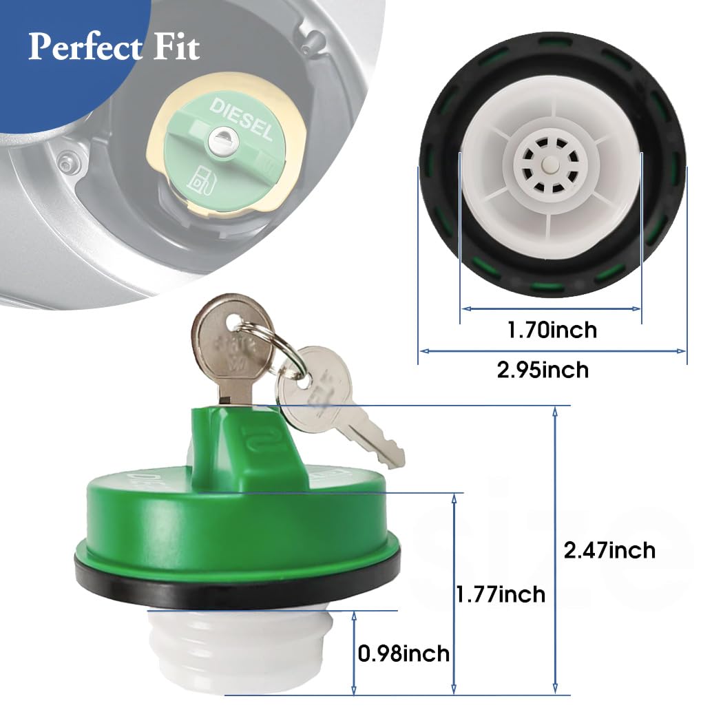 Gates 31835D Diesel Fuel Cap – Fits Ford F-250/F-350/F-450/F-550 & Chevy/GMC Vans & Trucks (2001-2016)
