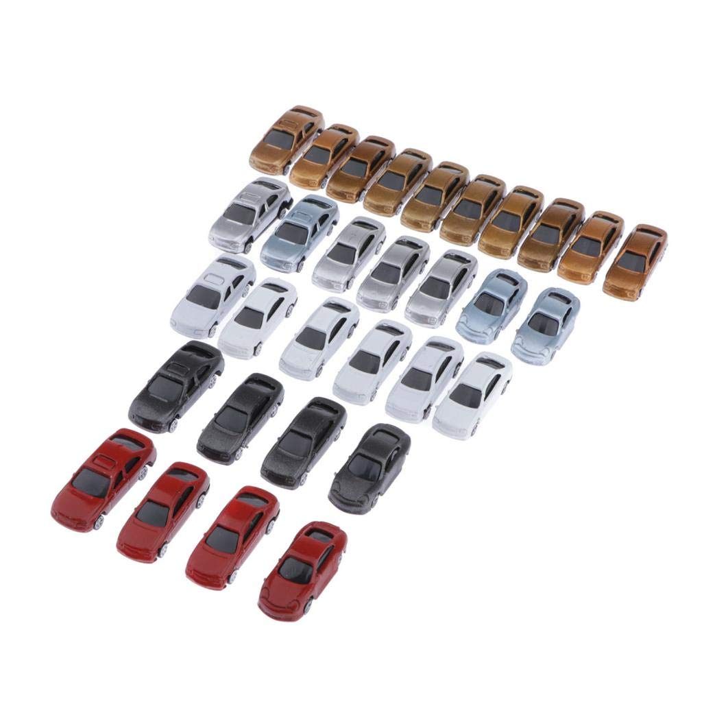10 set 30 Pezzi Dipinto Modello Auto Costruzione Treno Layout N Scala 1:150