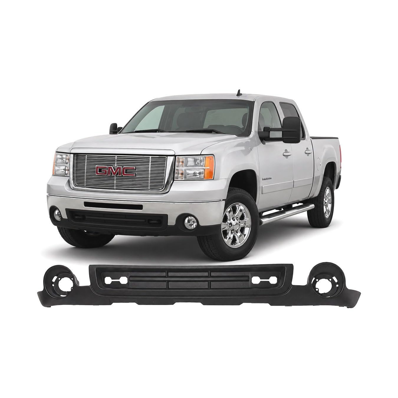 FitParts For GMC Sierra 2500/3500 2007–2010 Front Lower Bumper Deflector