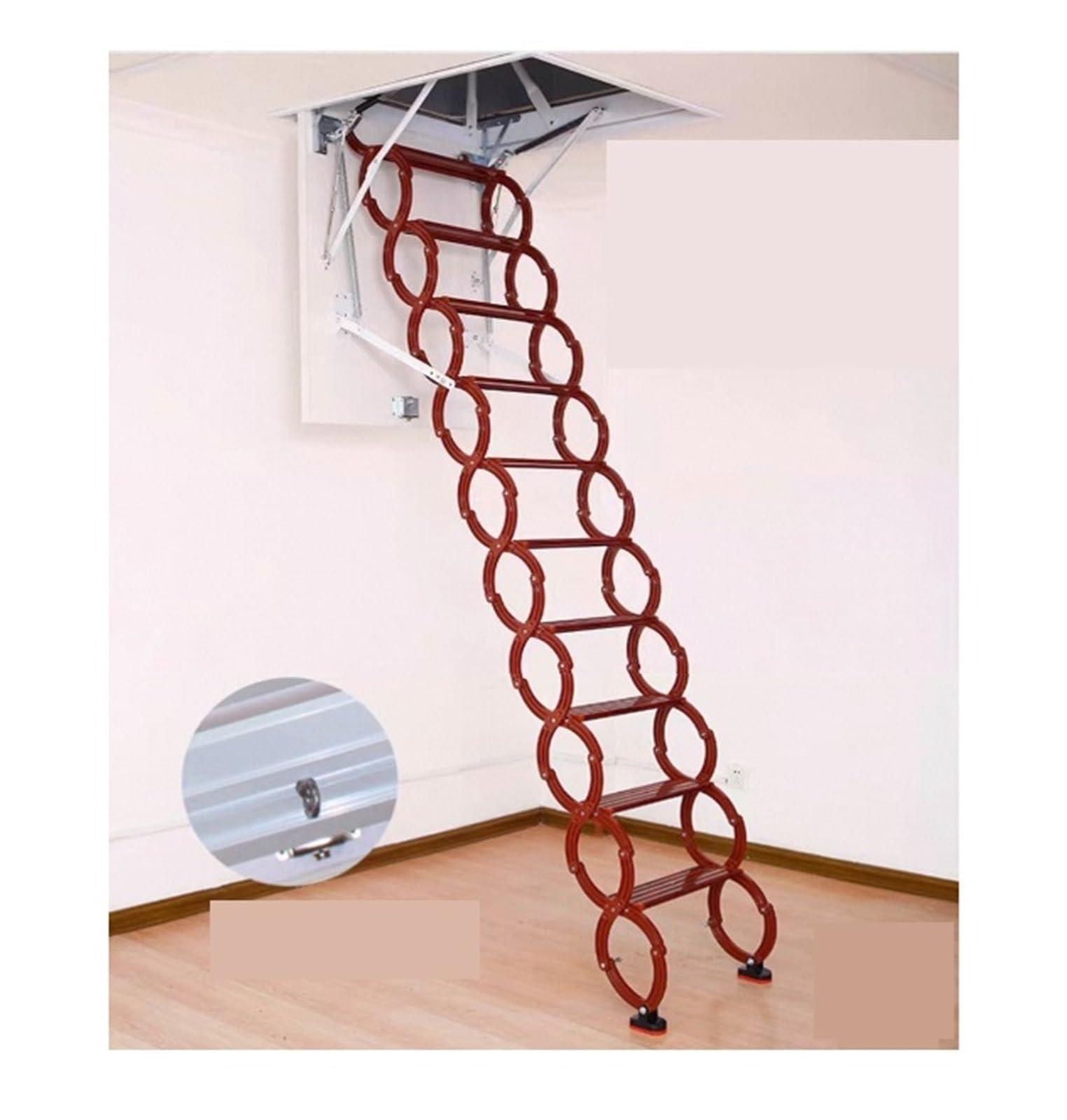 Escalera Tipo Loft Escalera de ático de Techo Invisible de Metal