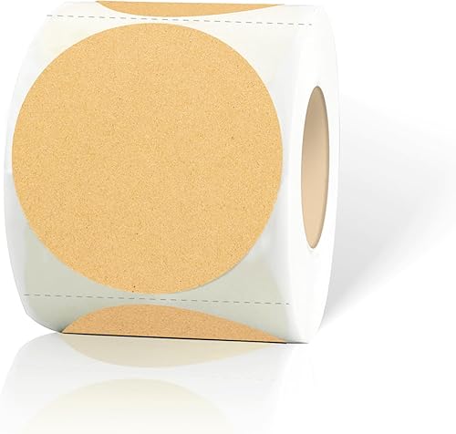 STARLIBOO Adhesivos Kraft, Adhesivos de Puntos de 2 Pulgadas, Adhesivo Permanente de Código de Color en Puntos, 350 Piezas Adhesivo de Precio de