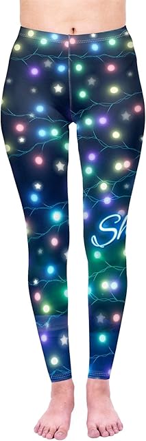 kukubird Christmas Winter Snowflake Santa Reindeer Stocking-Filler Women's Yoga Leggings Gym Fitness Running Pilates Stretchable - ChristmasLights