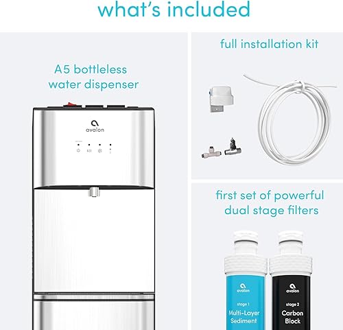 Miniatura 7 de Avalon dispensador de agua refrigerada agua sin botella de limpiado automático y grado comercial 3 configuraciones de temperatura Agua caliente fría