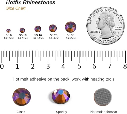Vista 126 de 6000 diamantes de imitación termoadhesivos a granel, diamantes de imitación azules para ropa de manualidades, cristales termoadhesivos