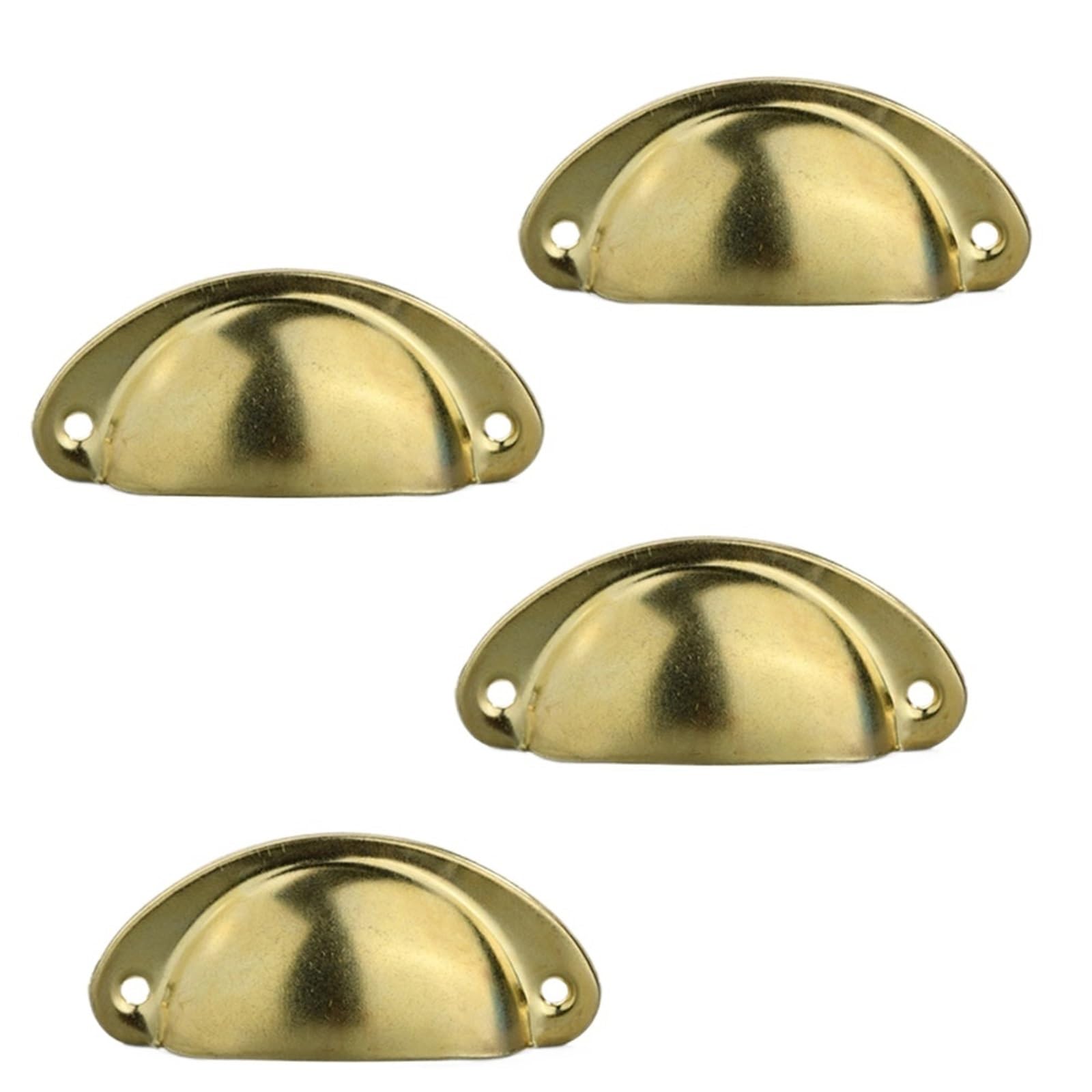 ZHSOAO 4 Pcs Drawer Handle Iron Retro Semicircle Shell Tin Sheet Antique Home Decoration for Cabinet Cupboard(Color 3)