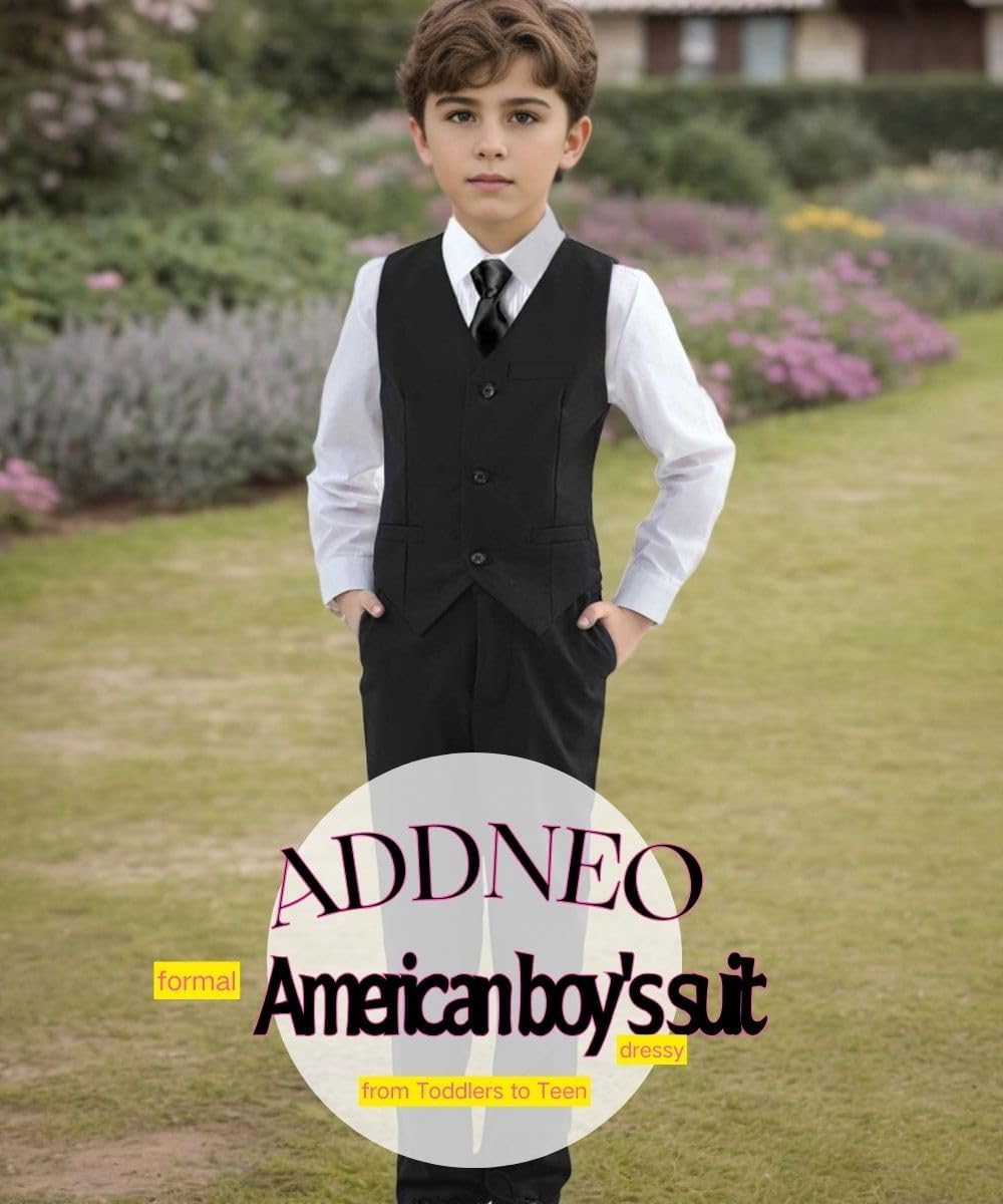 Toddler Boys Suit Kids Formal Dresswear Slim Fit Suits Tuxedo Prom Wedding - Image 7