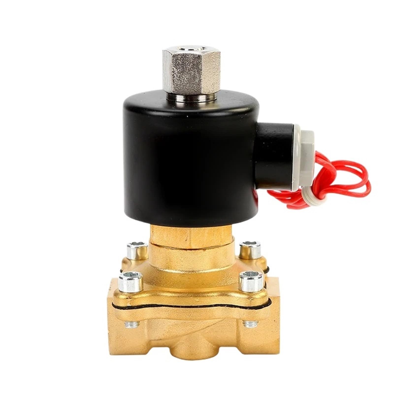 Électrovanne 24VCC 1-1/4" BSP en laiton normalement ouverte pour contrôle de l'eau