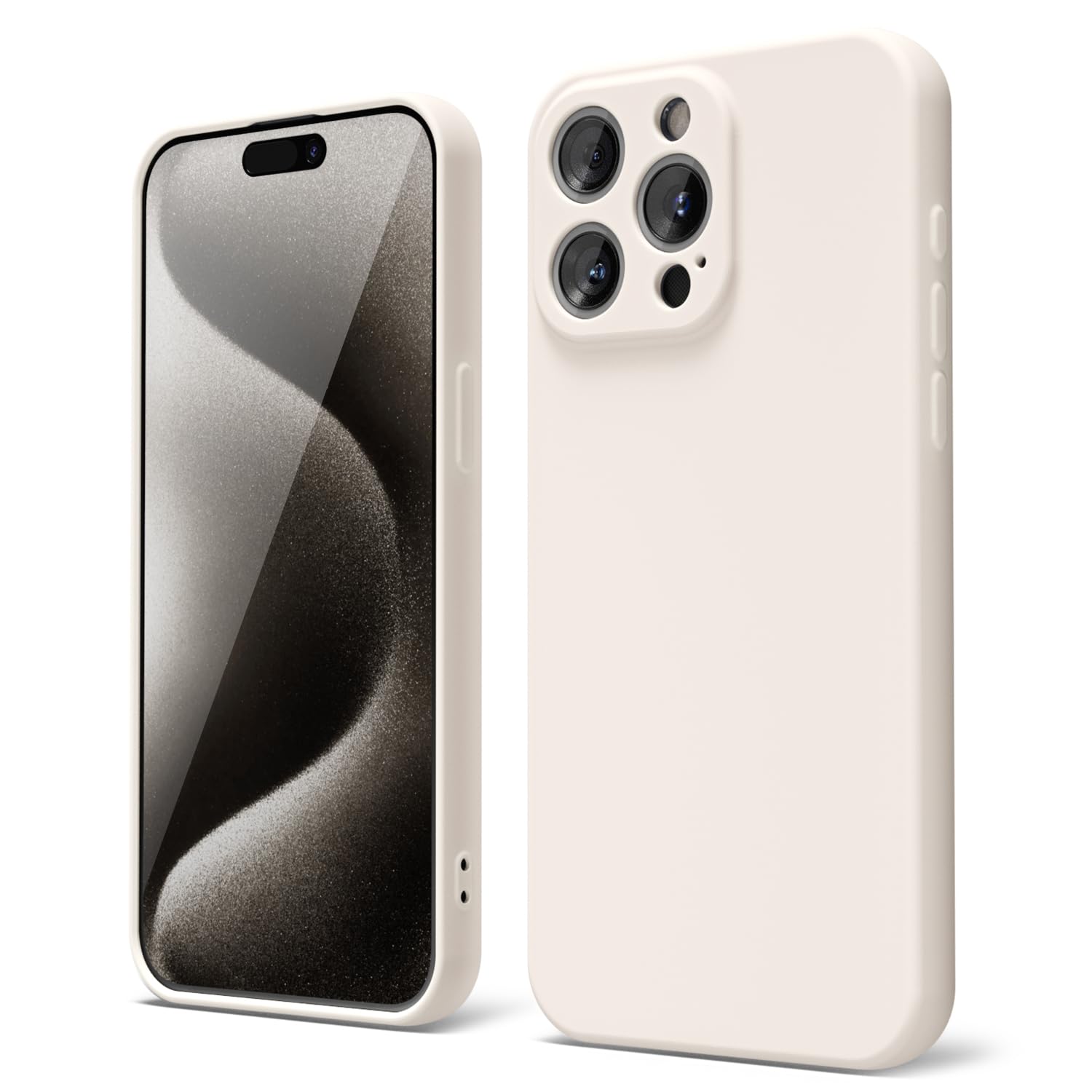 oakxco for iPhone 16 Pro Max Case Liquid Silicone, Soft Rubber Gel Elegant Aesthetic Basic Simple Cover, Cute Thin Slim TPU Matte Solid Color Plain Smooth Case for Women Girl, Light Pink — view 734