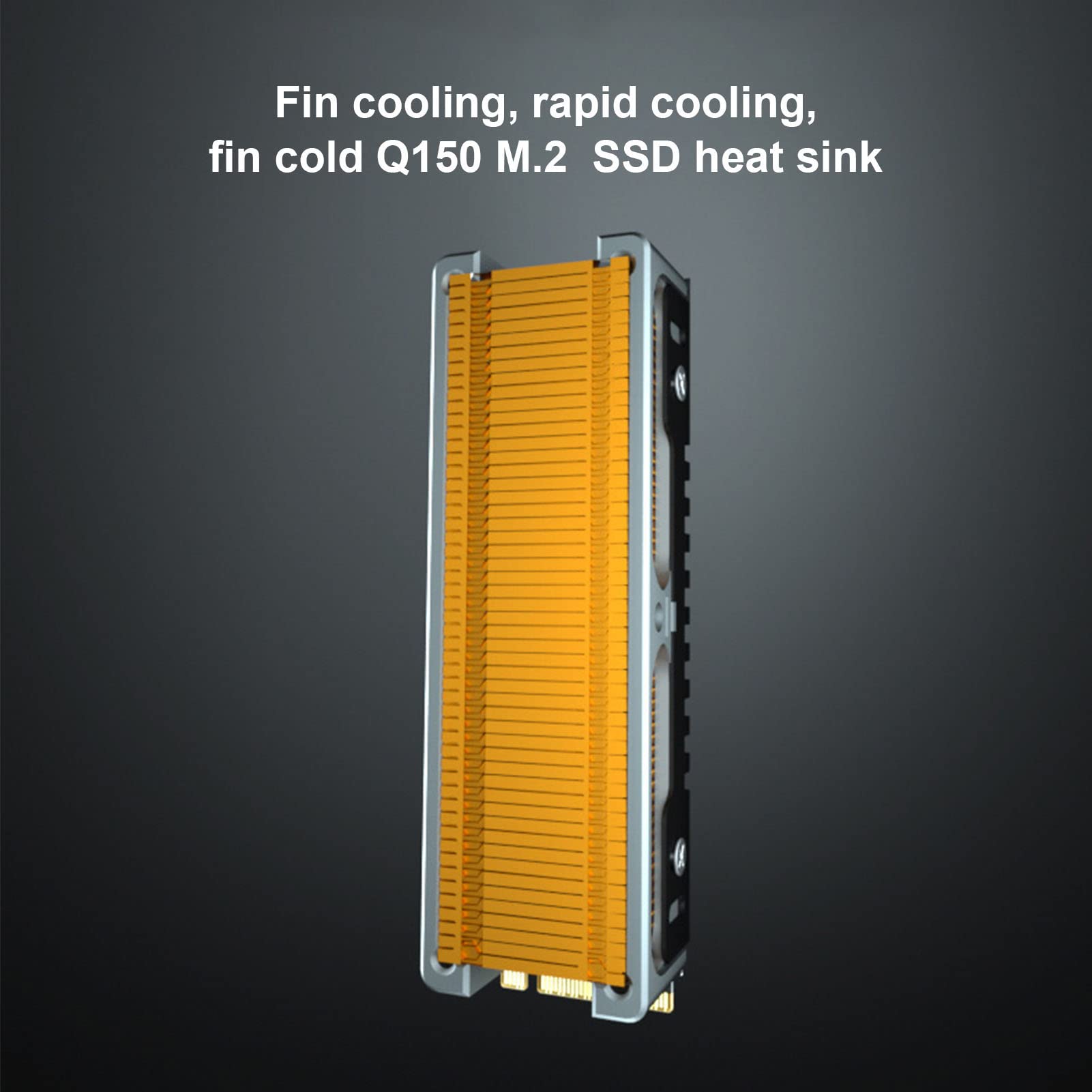 M.2 SSD-Kühlkörper, gute schnelle Wärmeableitung, 58 Abluftöffnungen, reduziert Geräusche, intelligenter PWM-Lüfter, Energie sparen, SSD-Kühler für M.2 2280 SSD-Computer