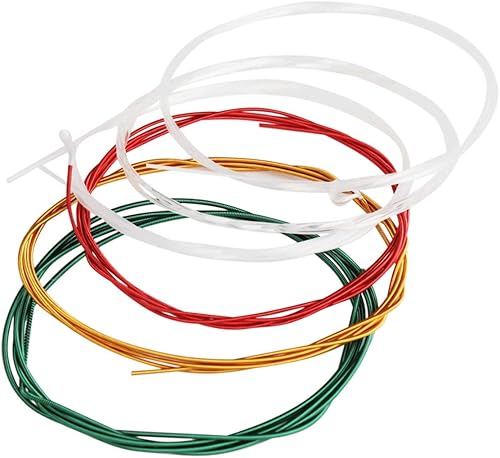 Miniatura 2 de Coloridas cuerdas de guitarra clásica 3 juegos completos Nylon transparente para E-1st B-2nd G-3rd y núcleo de nailon colorido recubierto de