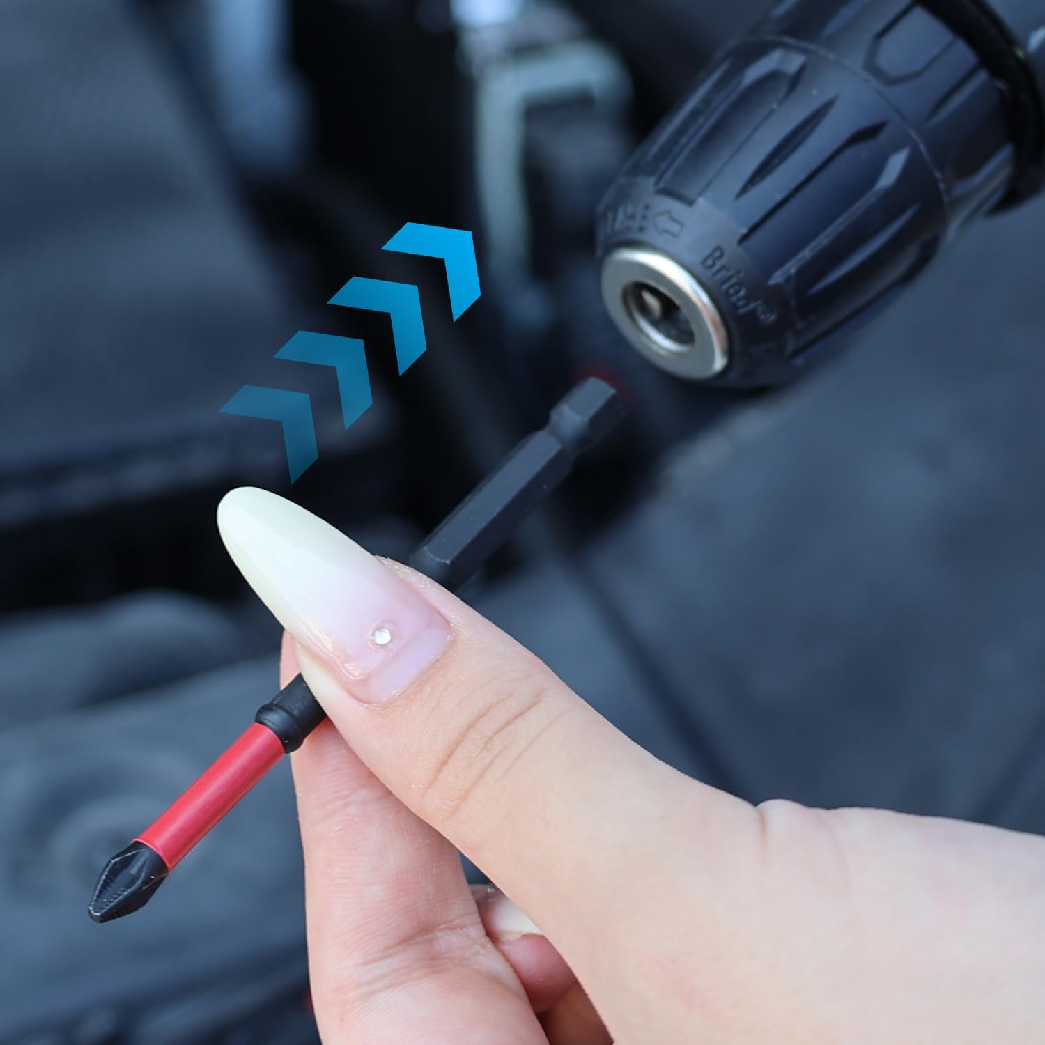 6Pcs/Set PH2 Screwdriver Bit Set, Magnetized Tip, High torque Resistance, 50mm to 150mm Long Shank for Deep Screws (50+65+70+90+150mm)