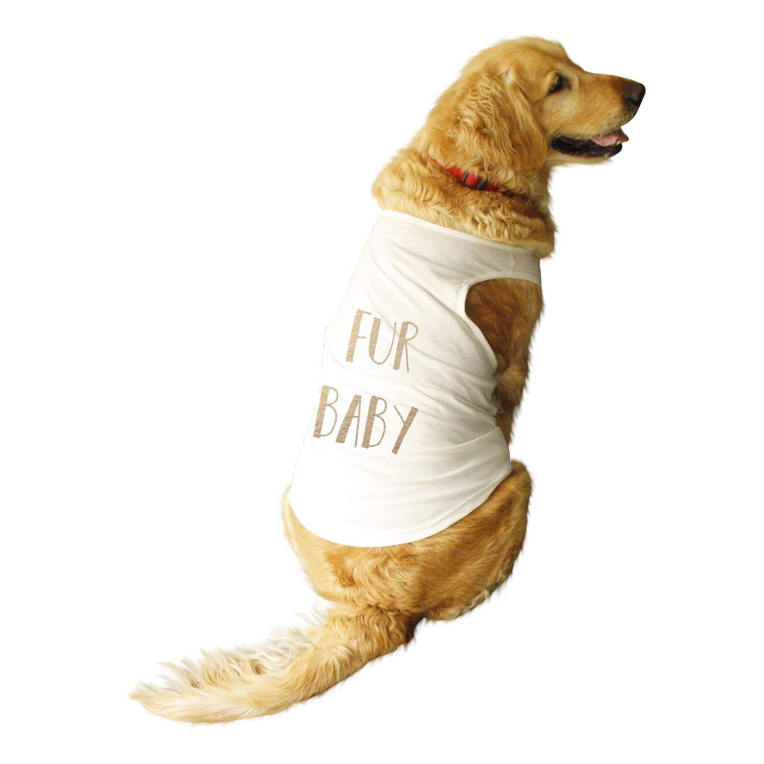Ruse Summer Dog T-Shirt Fur Baby Foil Edition Printed Pets Round Neck Sleeveless Vest Tank/Tees/Apparel/Clothes for Dogs Ecru/Golden/Large (Full Grown Desi/Stray, Doberman etc.) (B08S44PJ5V) Amazon Price History, Amazon Price Tracker