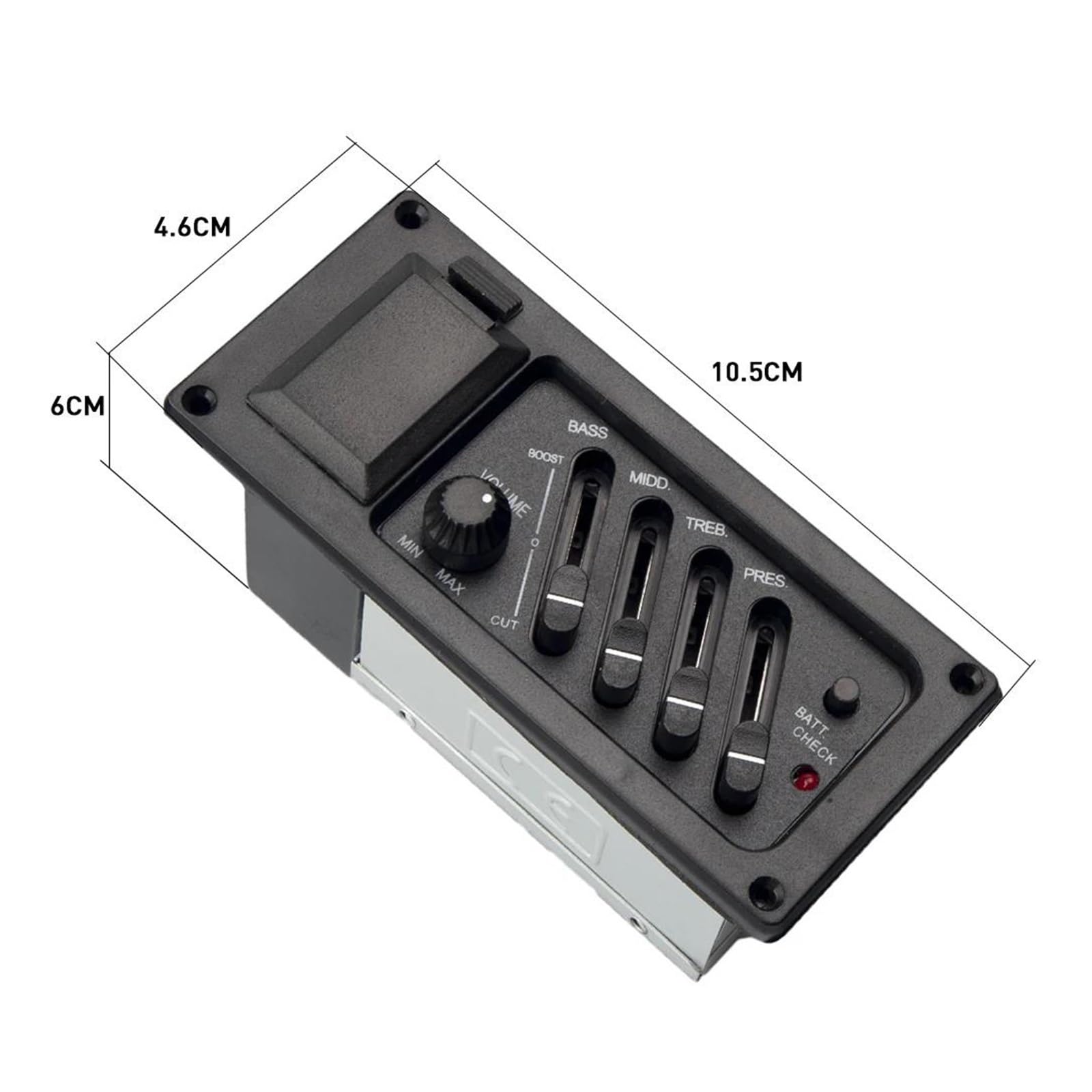10 Pz 4 Bande Amplificatore Preamplificatore Per Chitarra Acustica EQ Pickup Amplificatore Per Chitarra Acustica Preamplificatori Lato Piatto