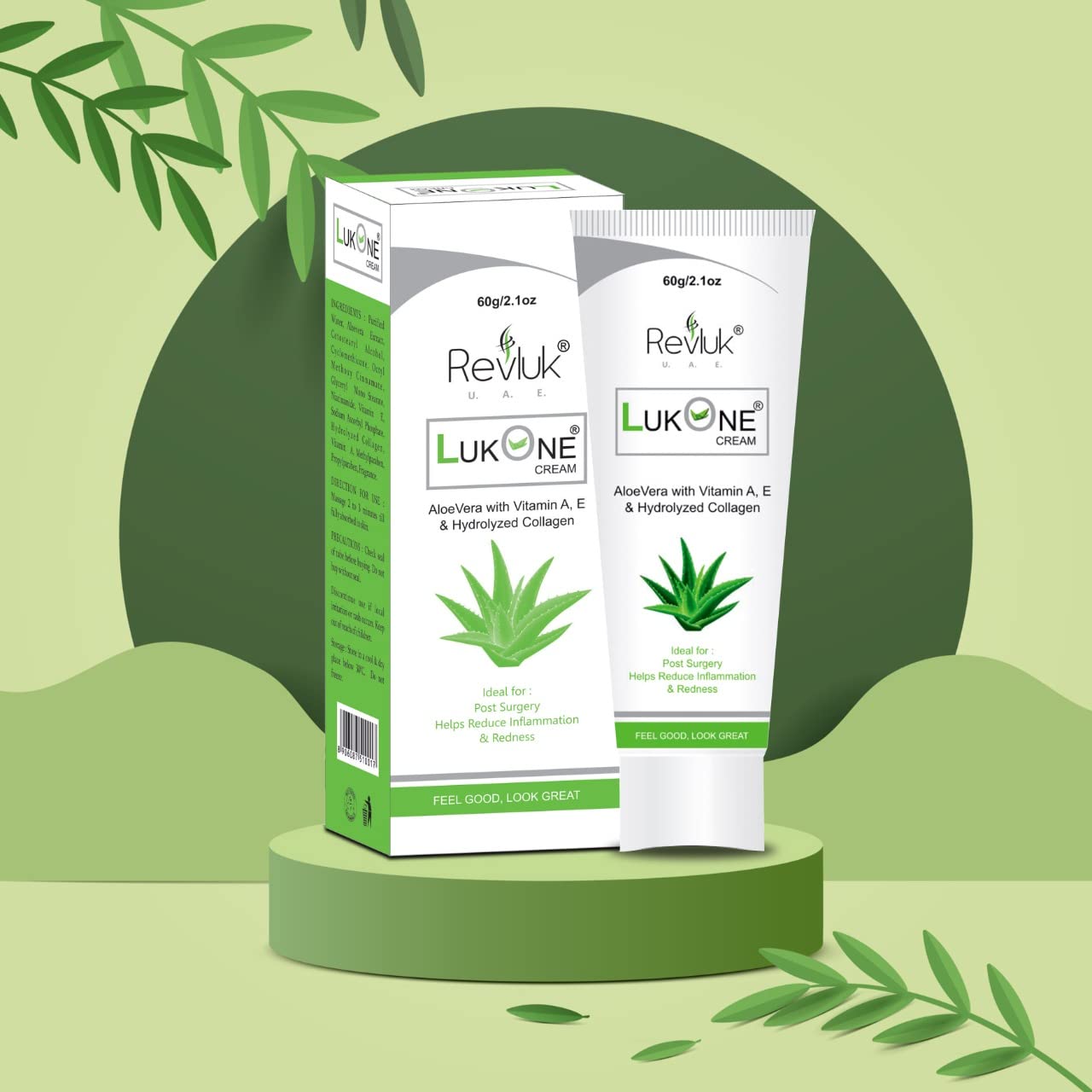 Revluk-Lukone Aloe Vera & Vitamin E Cream – Soothing Relief for Dry, Itchy Skin | Hydrating, Healing Moisturizer for Sensitive Skin | 60 gm-image-2