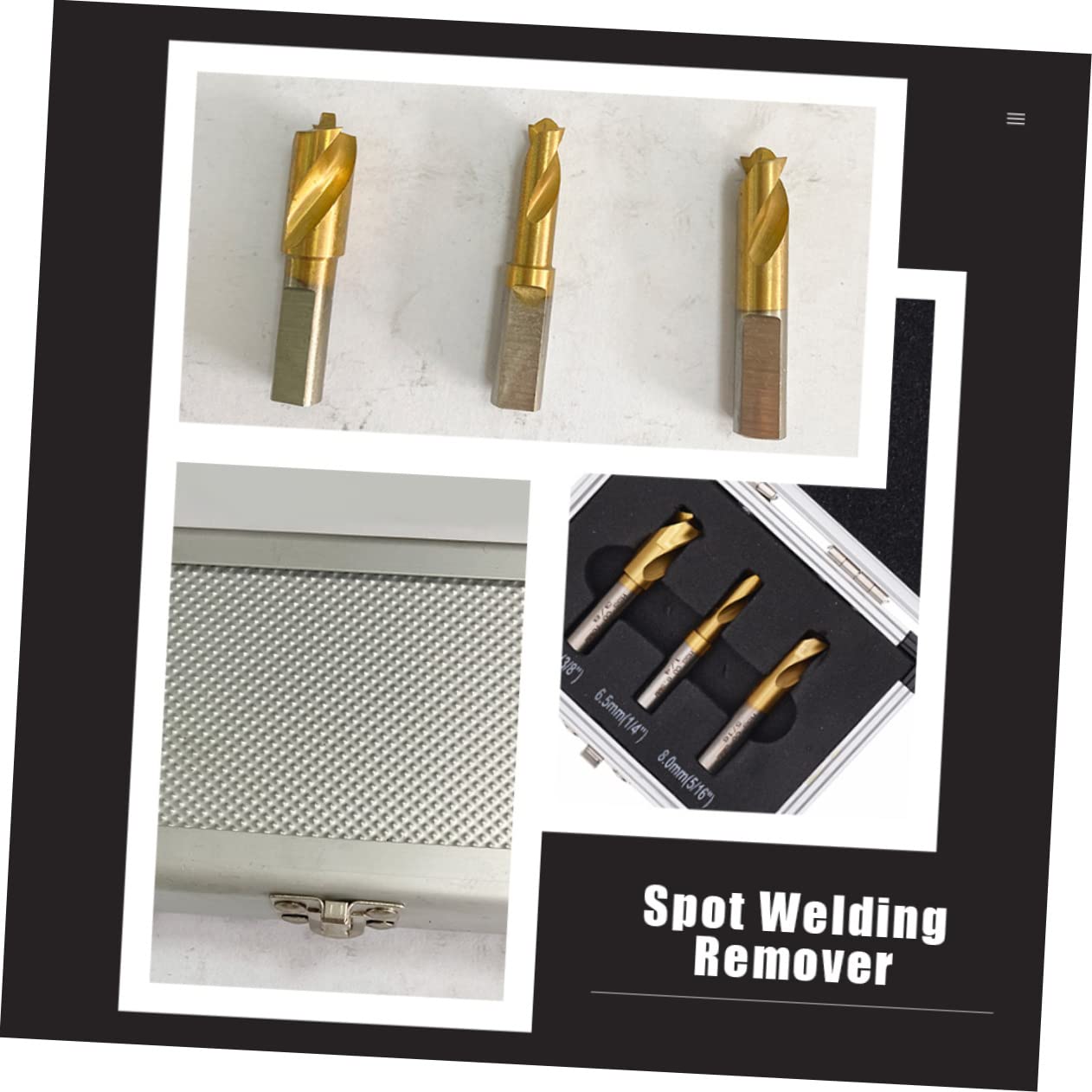 ARTIBETTER 2sets Durable Cobalt Spot Welding Drill Bits Co for Efficient Weld Removal Practical Welding Tool Accessories Case
